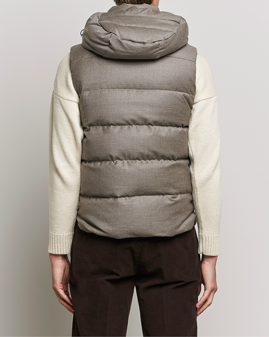 Homme | Manteaux Et Vestes | MooRER | Fire Wool/Cashmere Hooded Vest Beige