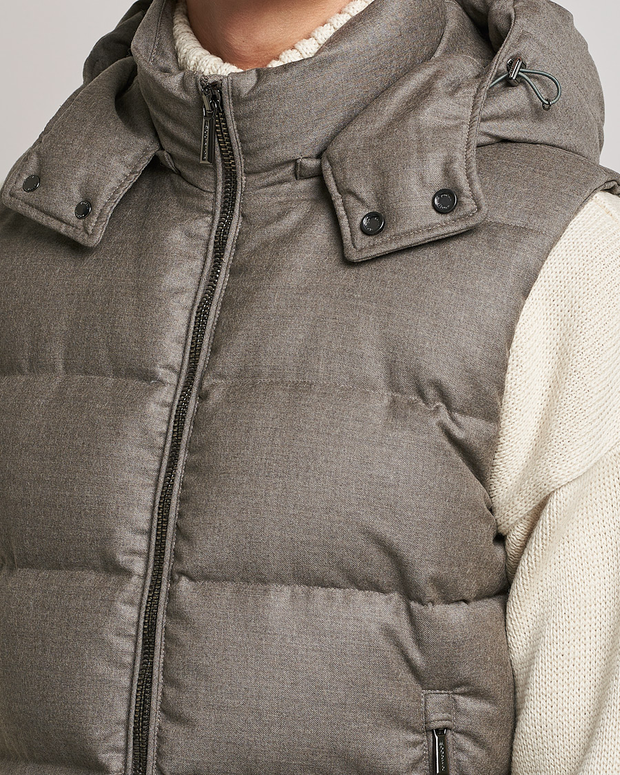 Homme | Manteaux Et Vestes | MooRER | Fire Wool/Cashmere Hooded Vest Beige