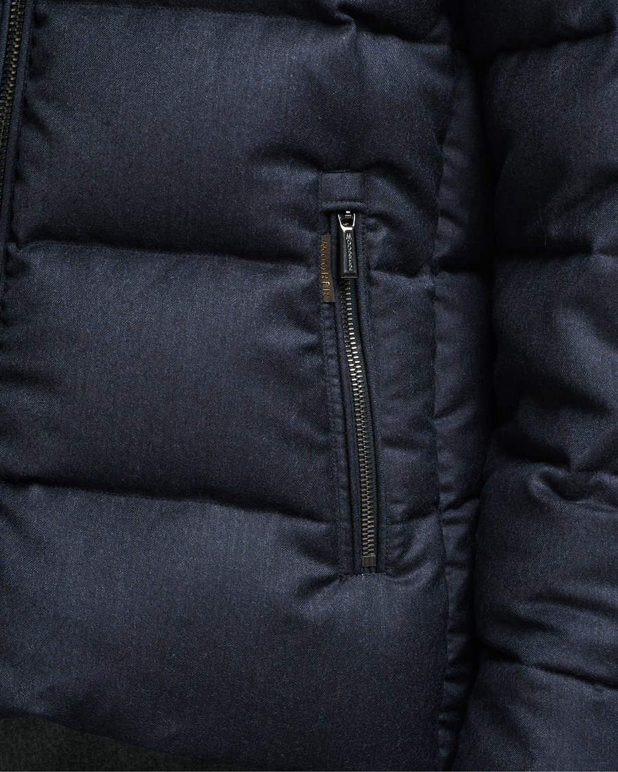 Homme | Manteaux Et Vestes | MooRER | Brett Wool/Cashmere Hooded Jacket Blue Grey