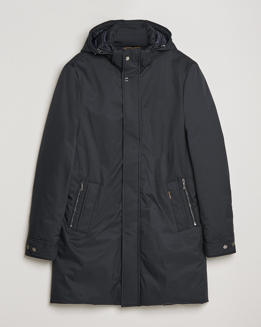 Homme | Manteaux Et Vestes | MooRER | Vermont Waterproof Padded Parka Navy