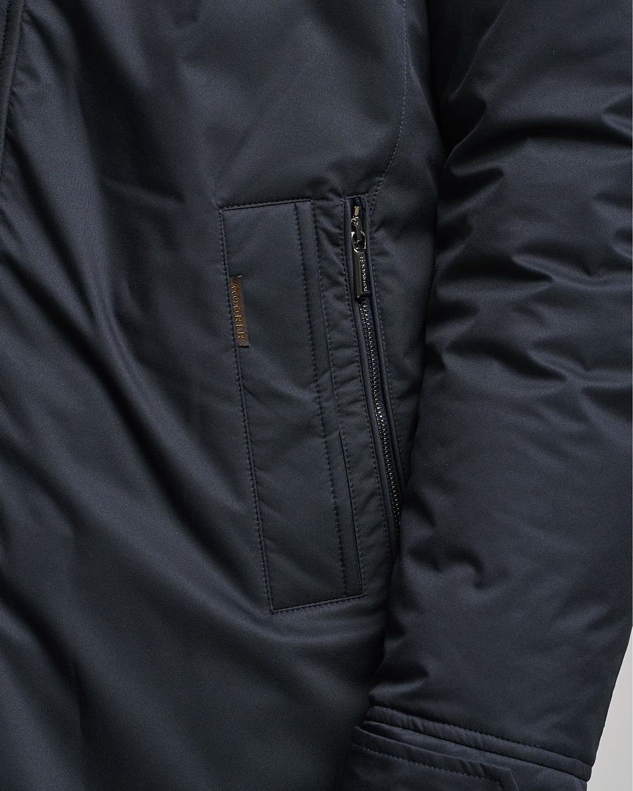 Homme | Manteaux Et Vestes | MooRER | Vermont Waterproof Padded Parka Navy