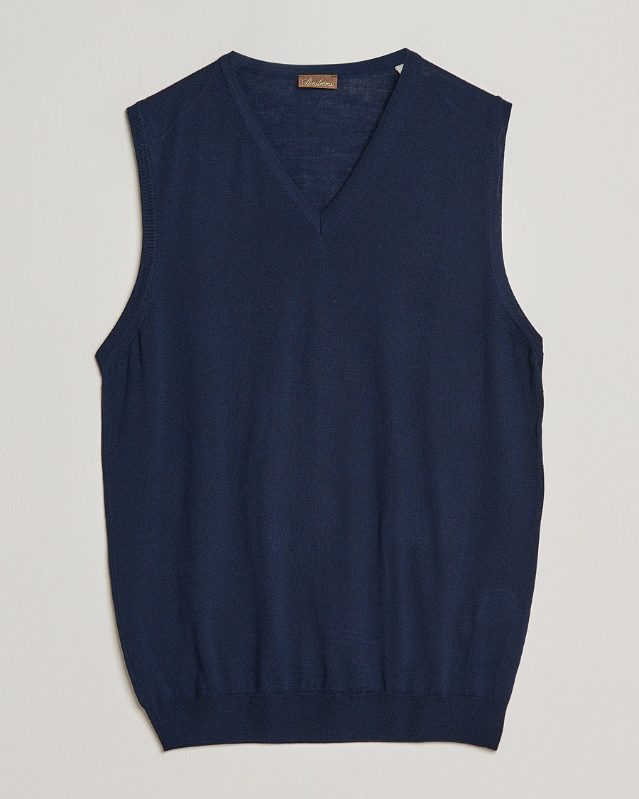 Homme | Pulls Et Tricots | Stenströms | Merino Slipover Navy