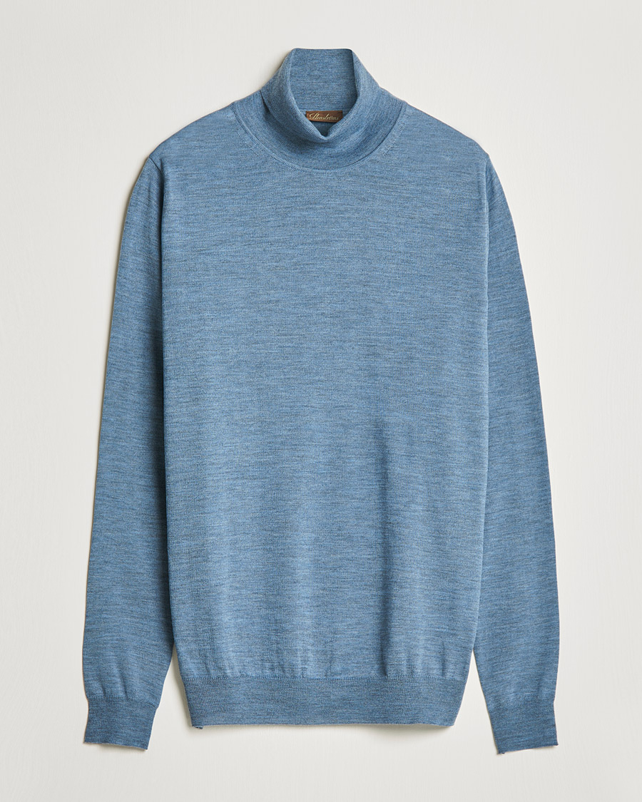 Homme | Pulls Et Tricots | Stenströms | Fine Merino Rollneck Light Blue