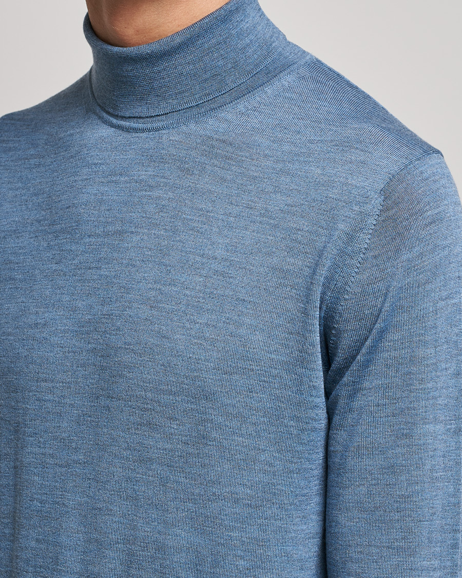 Homme | Pulls Et Tricots | Stenströms | Fine Merino Rollneck Light Blue