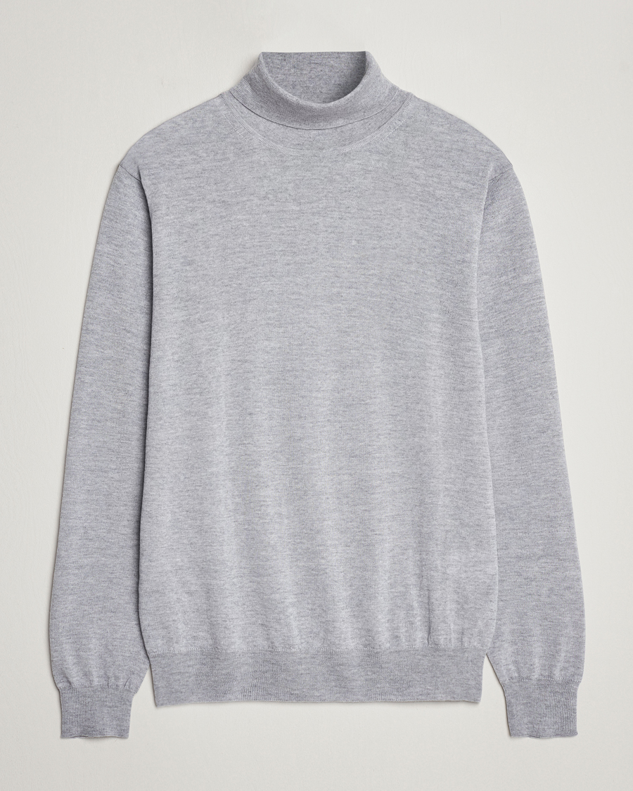 Homme | Pulls Et Tricots | Stenströms | Fine Merino Rollneck Light Grey