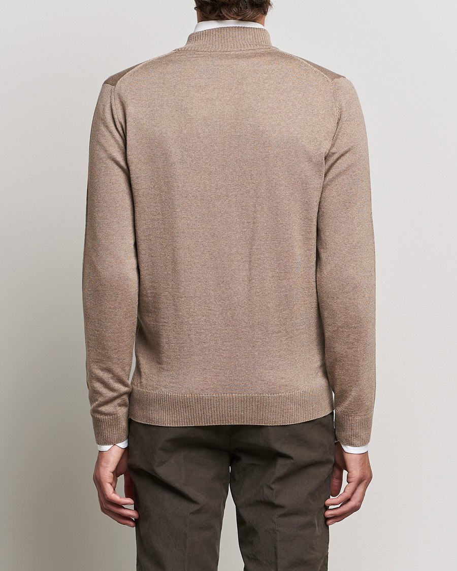 Homme | Pulls Et Tricots | Stenströms | Merino Full Zip Camel