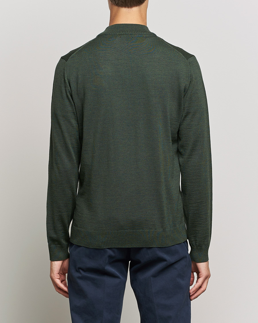 Homme | Pulls Et Tricots | Stenströms | Merino Full Zip Dark Green