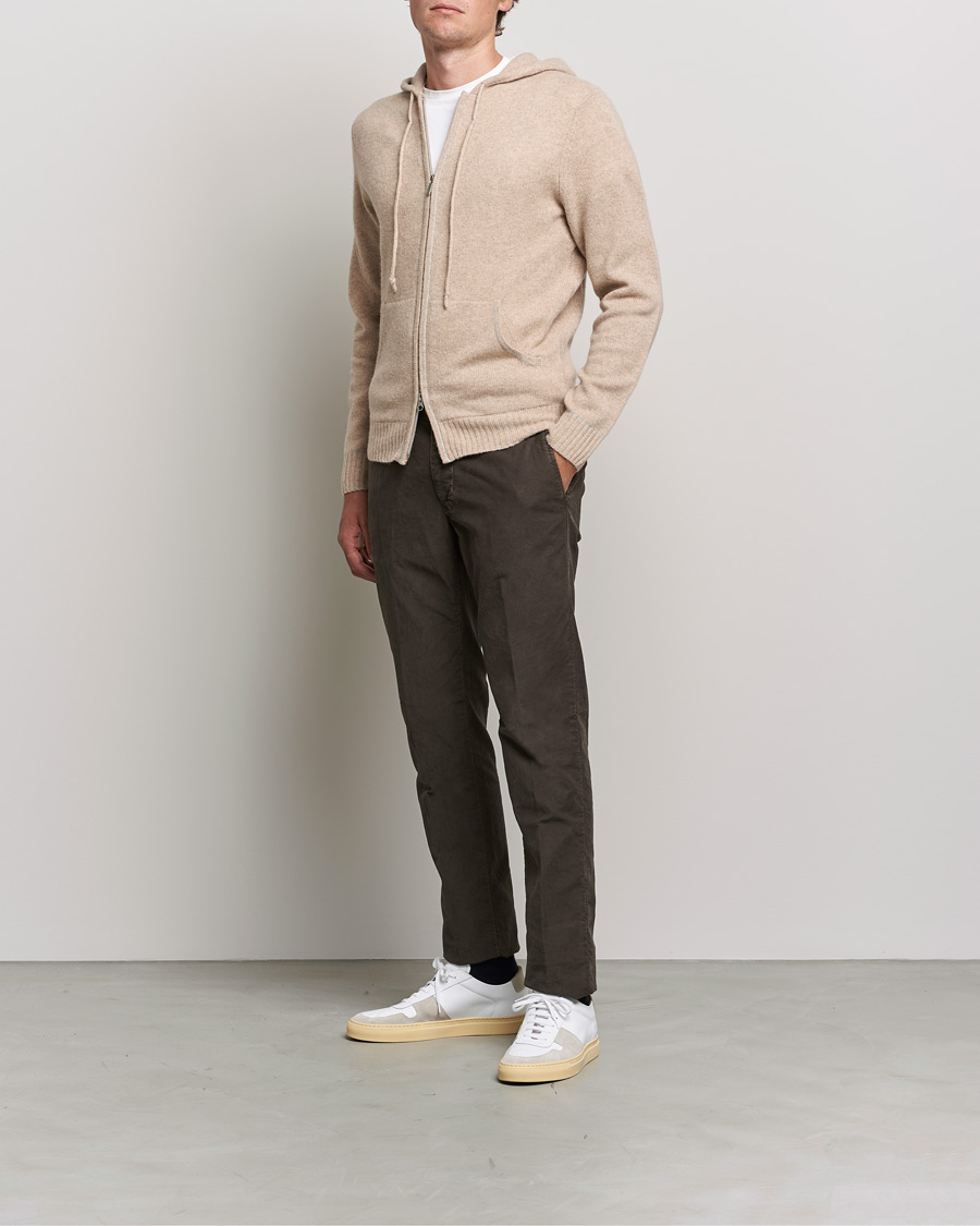 Homme | Pulls Et Tricots | Stenströms | Yak/Merino Full Zip Hoodie Beige