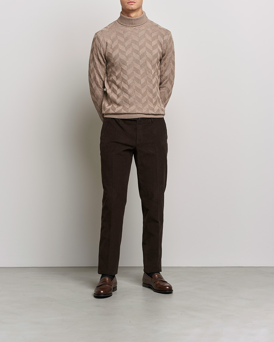 Homme | Pulls Et Tricots | Stenströms | Chunky Merino Structured Rollneck Camel