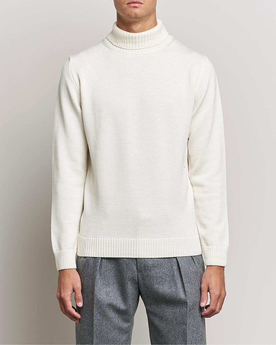 Homme | Pulls Et Tricots | Stenströms | Chunky Merino Rollneck Creme White