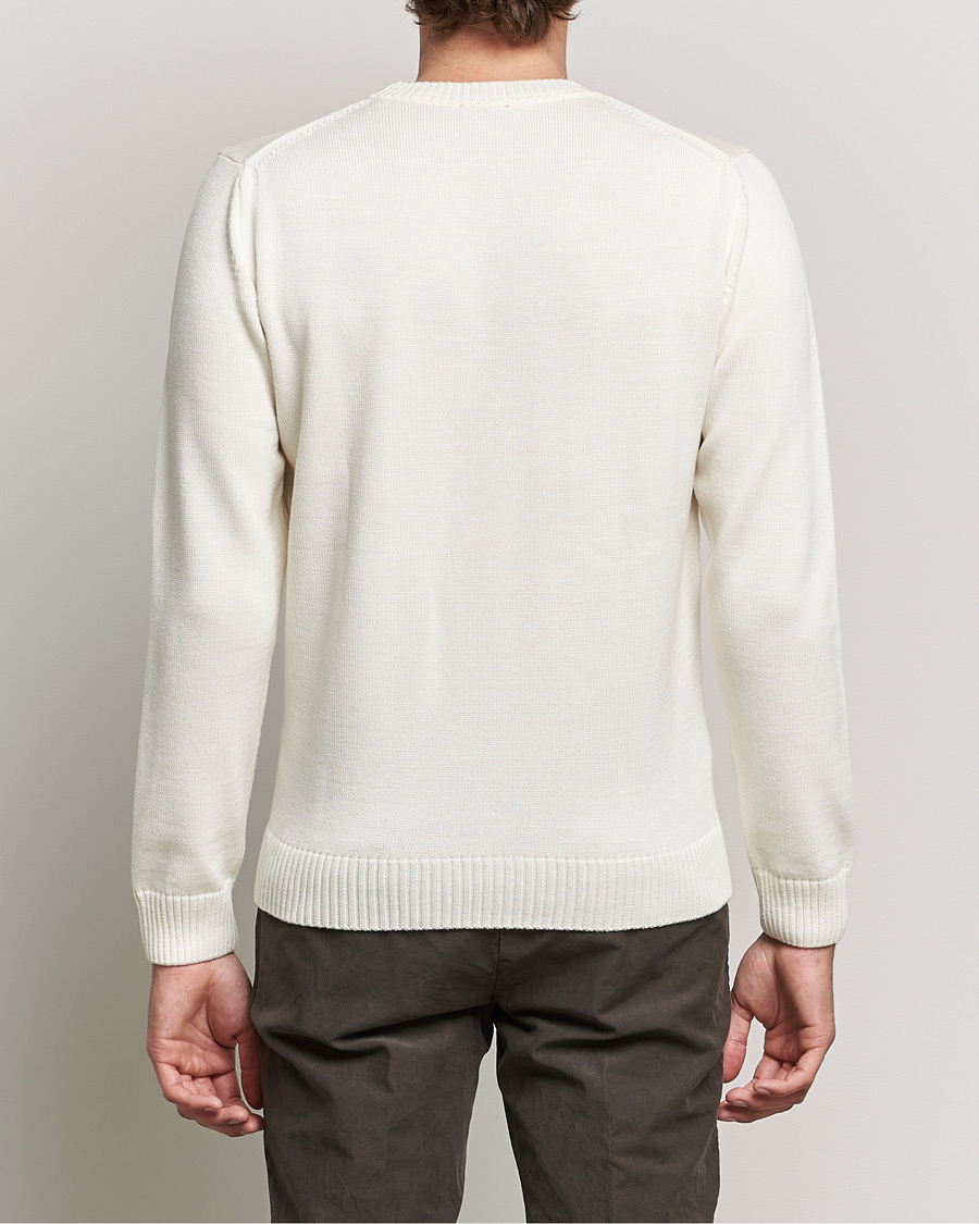 Homme | Pulls Et Tricots | Stenströms | Chunky Merino Crew Neck Creme White