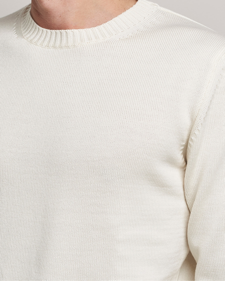 Homme | Pulls Et Tricots | Stenströms | Chunky Merino Crew Neck Creme White