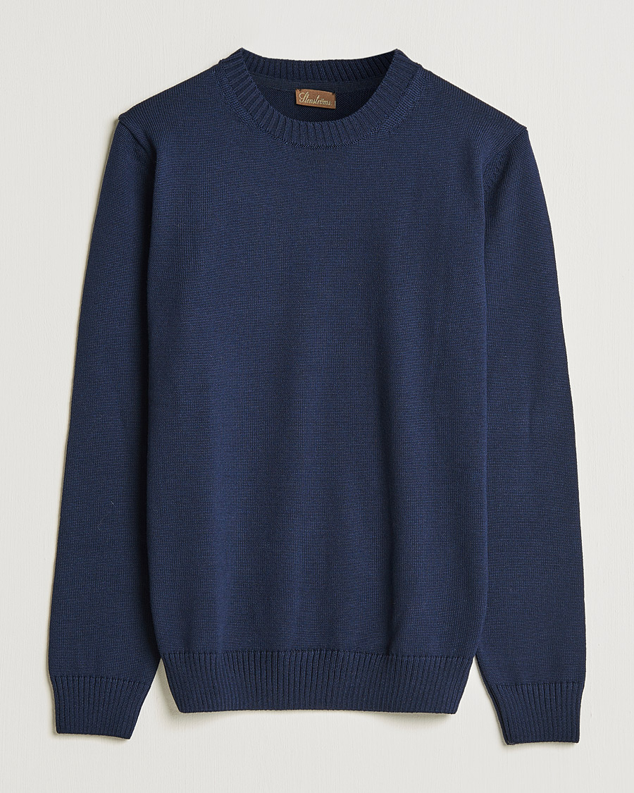 Homme | Pulls Et Tricots | Stenströms | Chunky Merino Crew Neck Navy