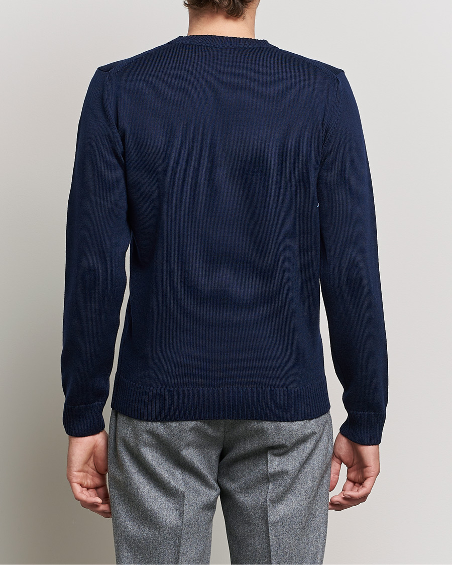 Homme | Pulls Et Tricots | Stenströms | Chunky Merino Crew Neck Navy