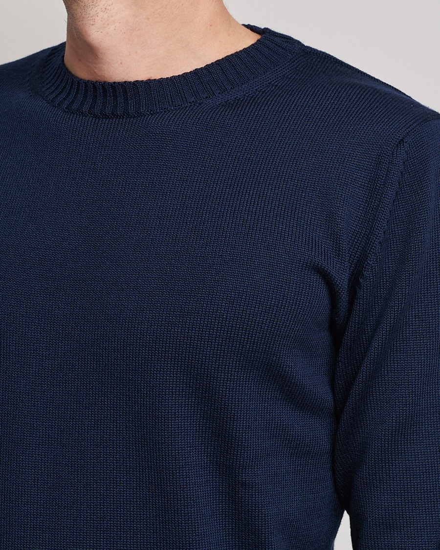 Homme | Pulls Et Tricots | Stenströms | Chunky Merino Crew Neck Navy