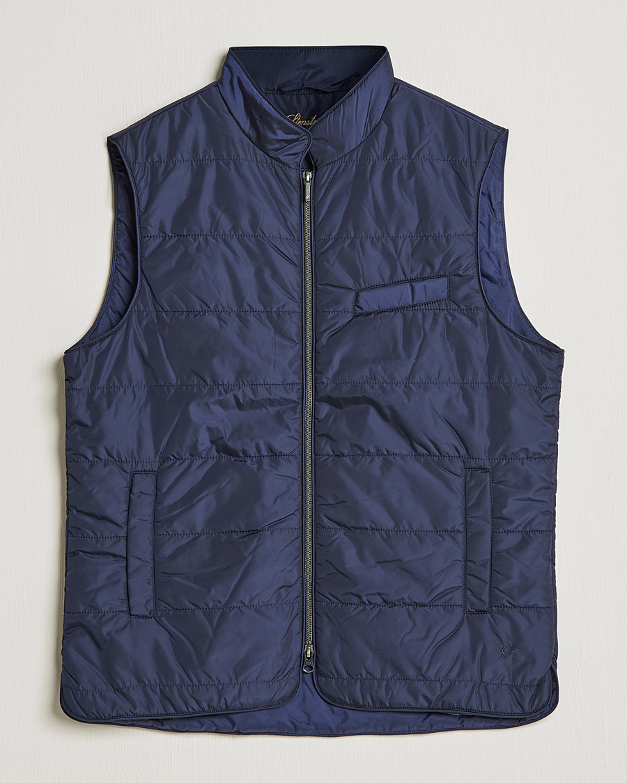 Homme | Gilets | Stenströms | Padded Nylon Vest Navy