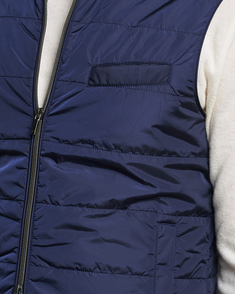 Homme | Gilets | Stenströms | Padded Nylon Vest Navy