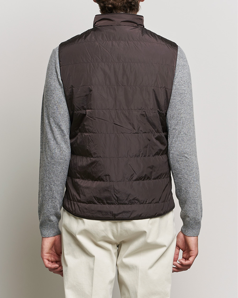 Homme | Manteaux Et Vestes | Stenströms | Padded Nylon Vest Brown
