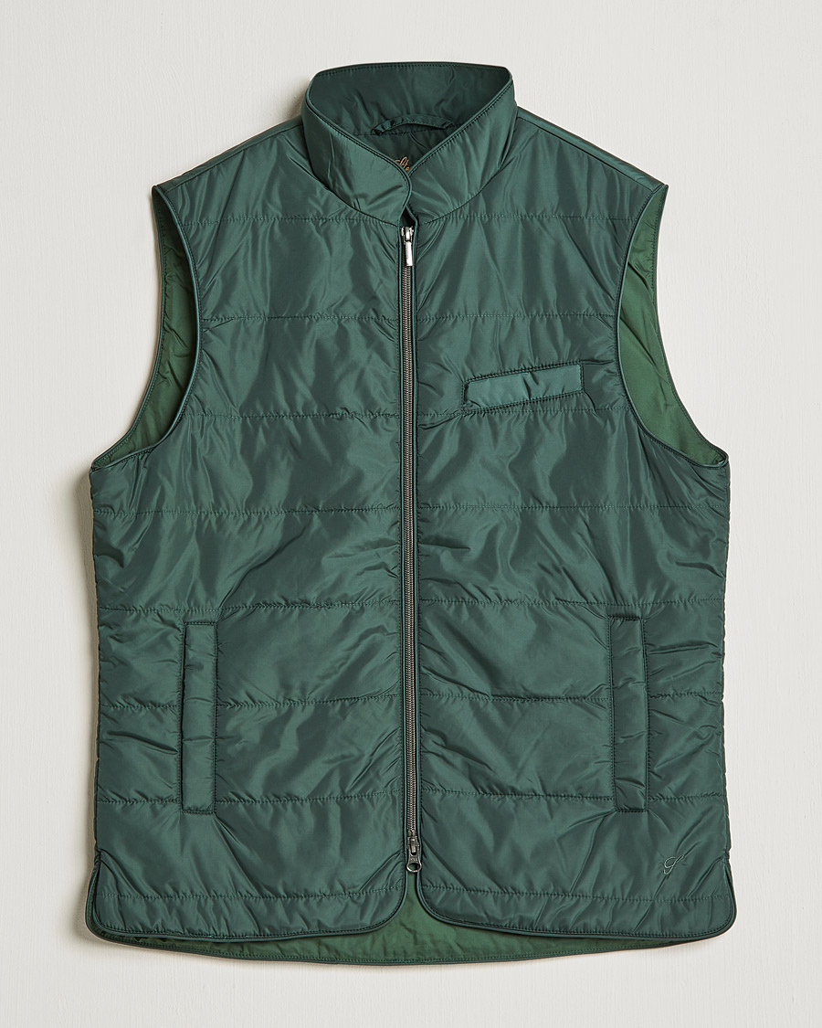 Homme | Manteaux Et Vestes | Stenströms | Padded Nylon Vest Green