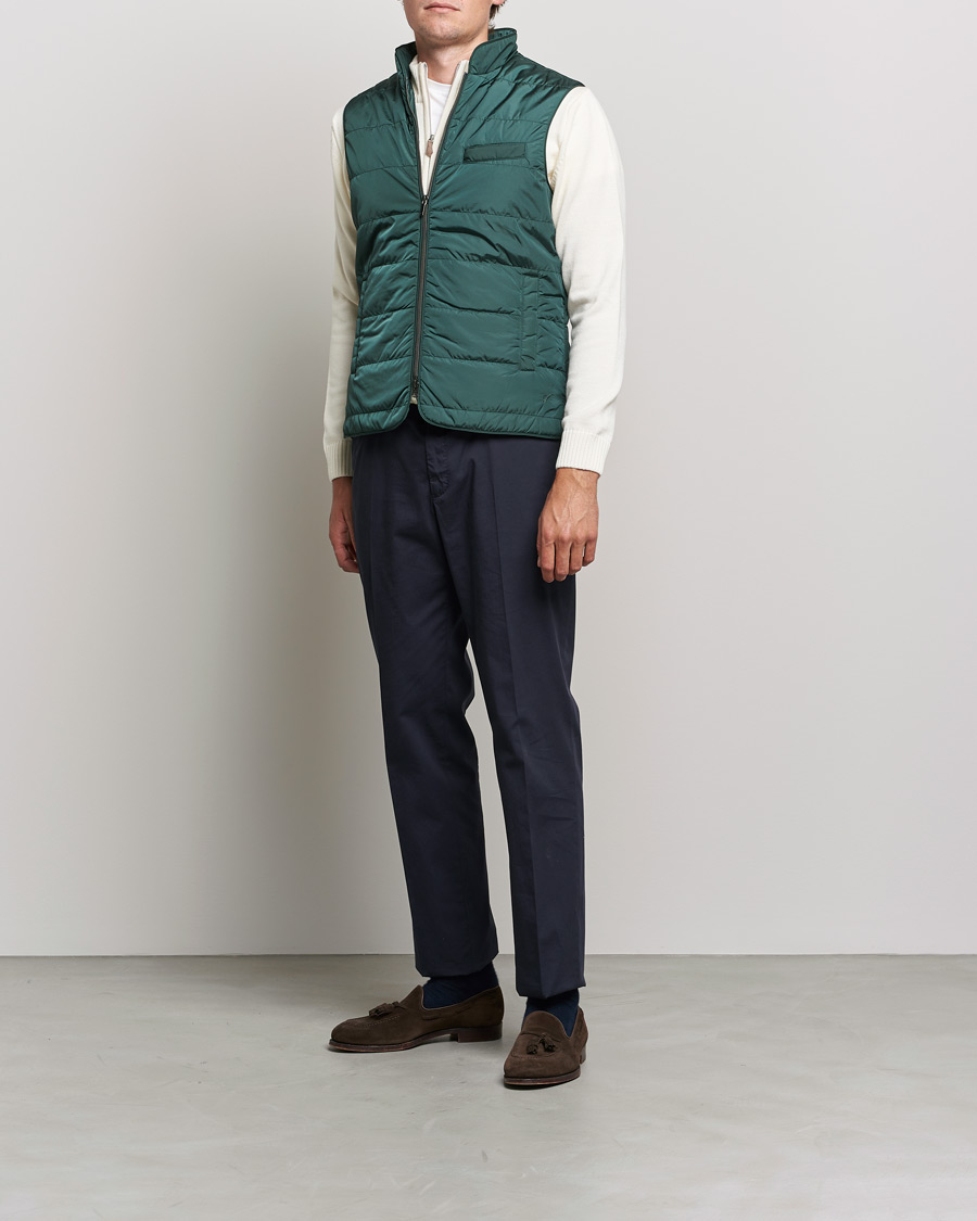 Homme | Manteaux Et Vestes | Stenströms | Padded Nylon Vest Green