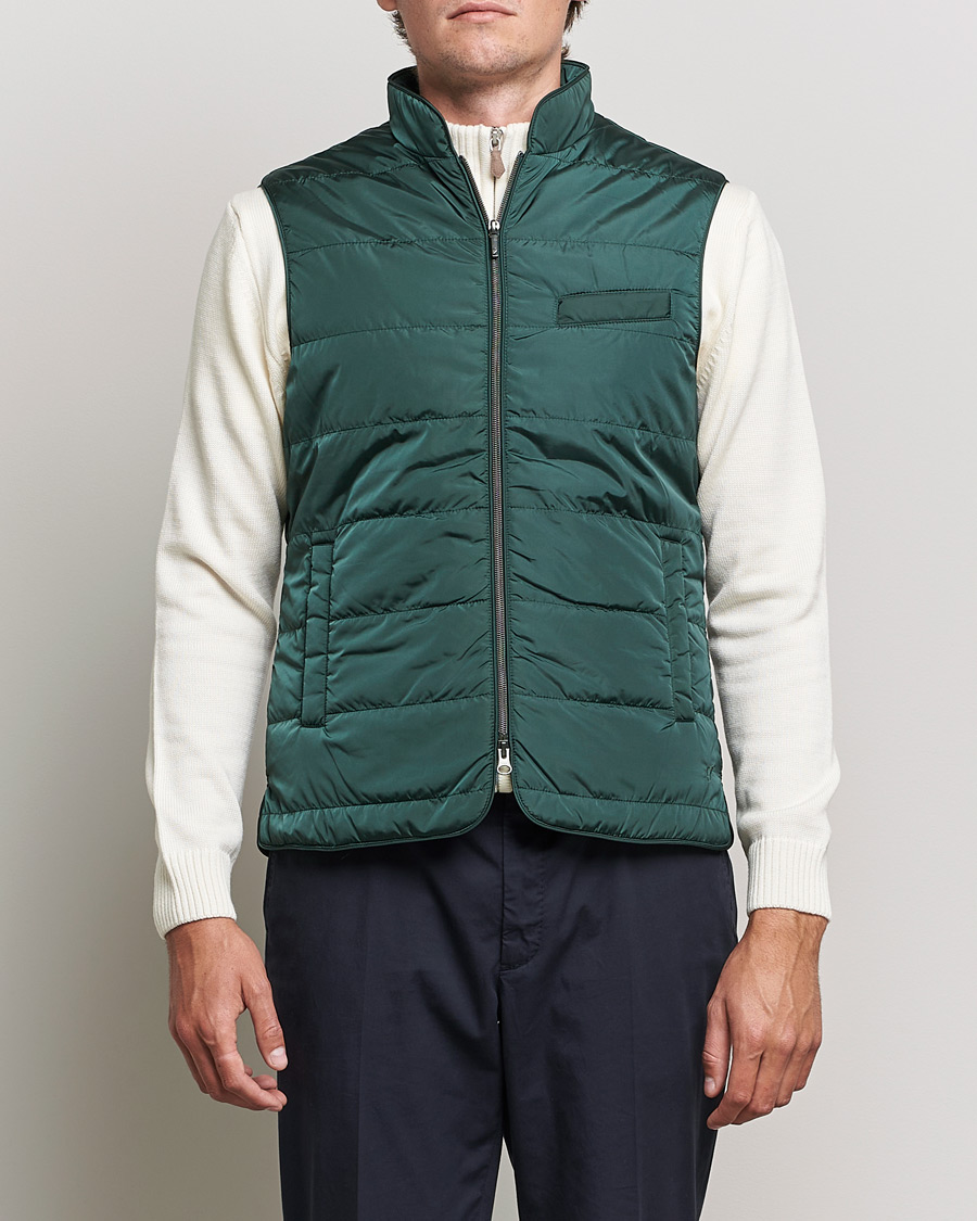 Homme | Manteaux Et Vestes | Stenströms | Padded Nylon Vest Green