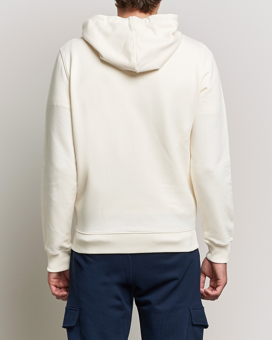 Homme | Pulls Et Tricots | Stenströms | Cotton Jersey Full Zip Hoodie Creme White