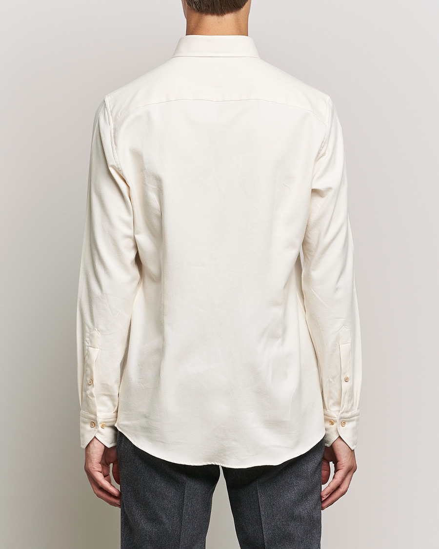 Homme | Chemises | Stenströms | Slimline Flannel Shirt Off White