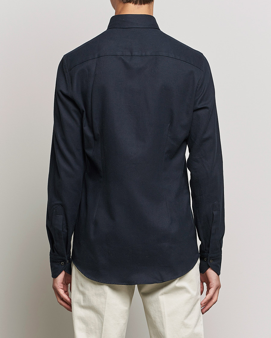 Homme | Chemises | Stenströms | Slimline Flannel Shirt Black