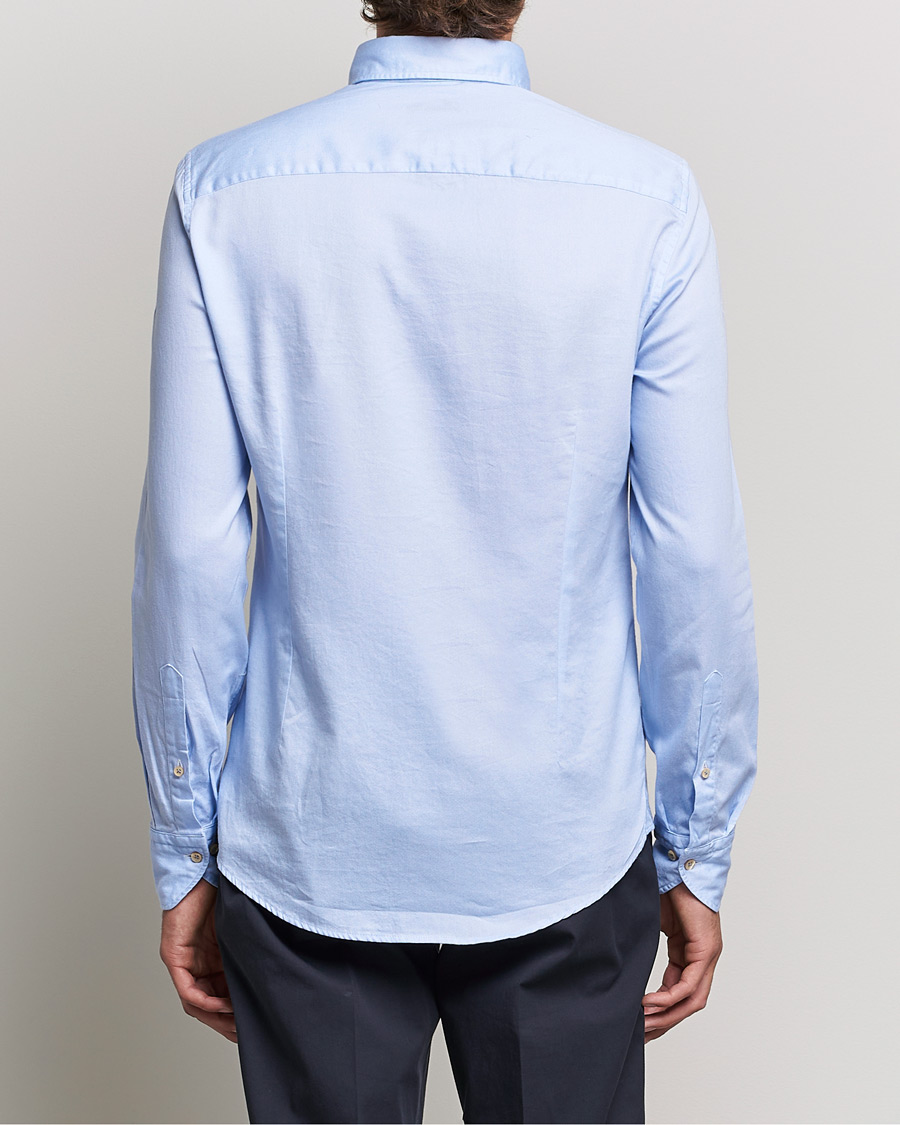 Homme | Chemises | Stenströms | Slimline Button Down Printed Oxford Shirt Light Blue