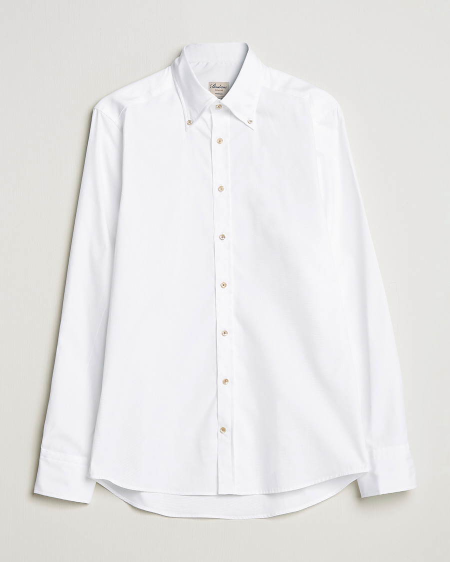 Homme | Chemises | Stenströms | Slimline Button Down Pinpoint Oxford Shirt White