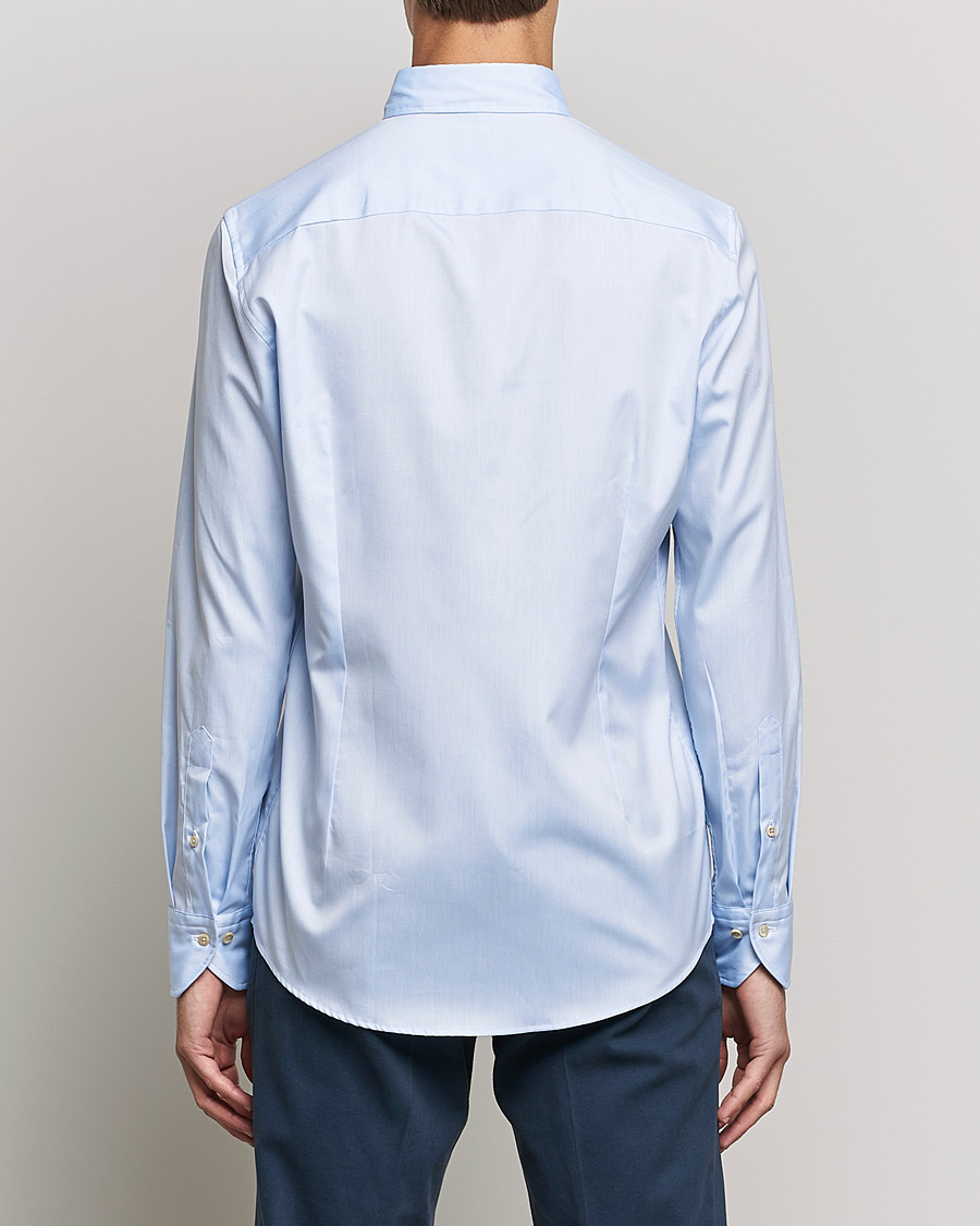 Homme | Chemises | Stenströms | Slimline Button Down Pinpoint Oxford Shirt Light Blue
