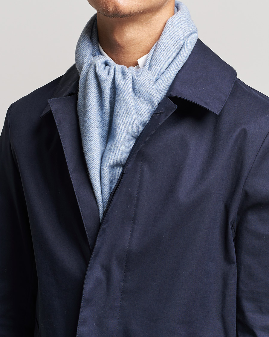 Homme | Stenströms Herringbone Wool Scarf Blue | Stenströms | Herringbone Wool Scarf Blue