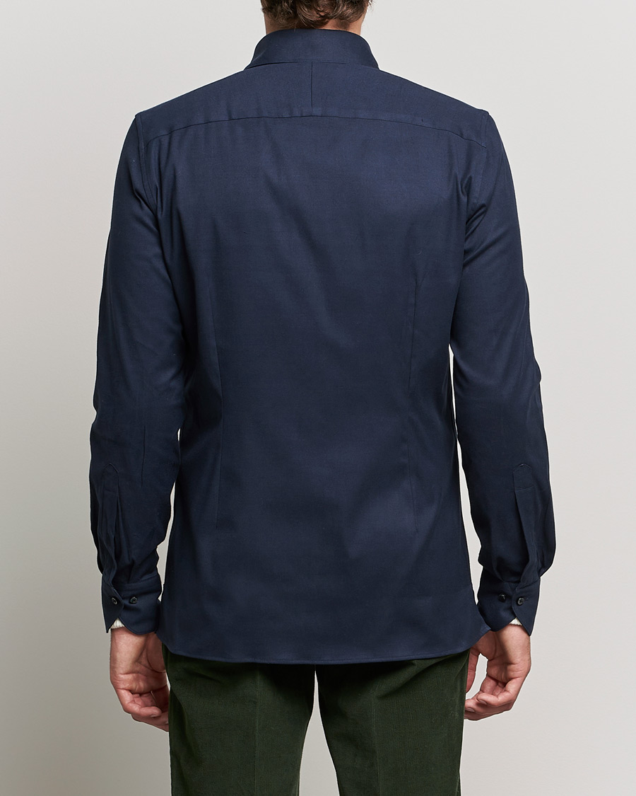 Homme | Chemises | Stenströms | 1899 Slimline Stretch Twill Overshirt Navy
