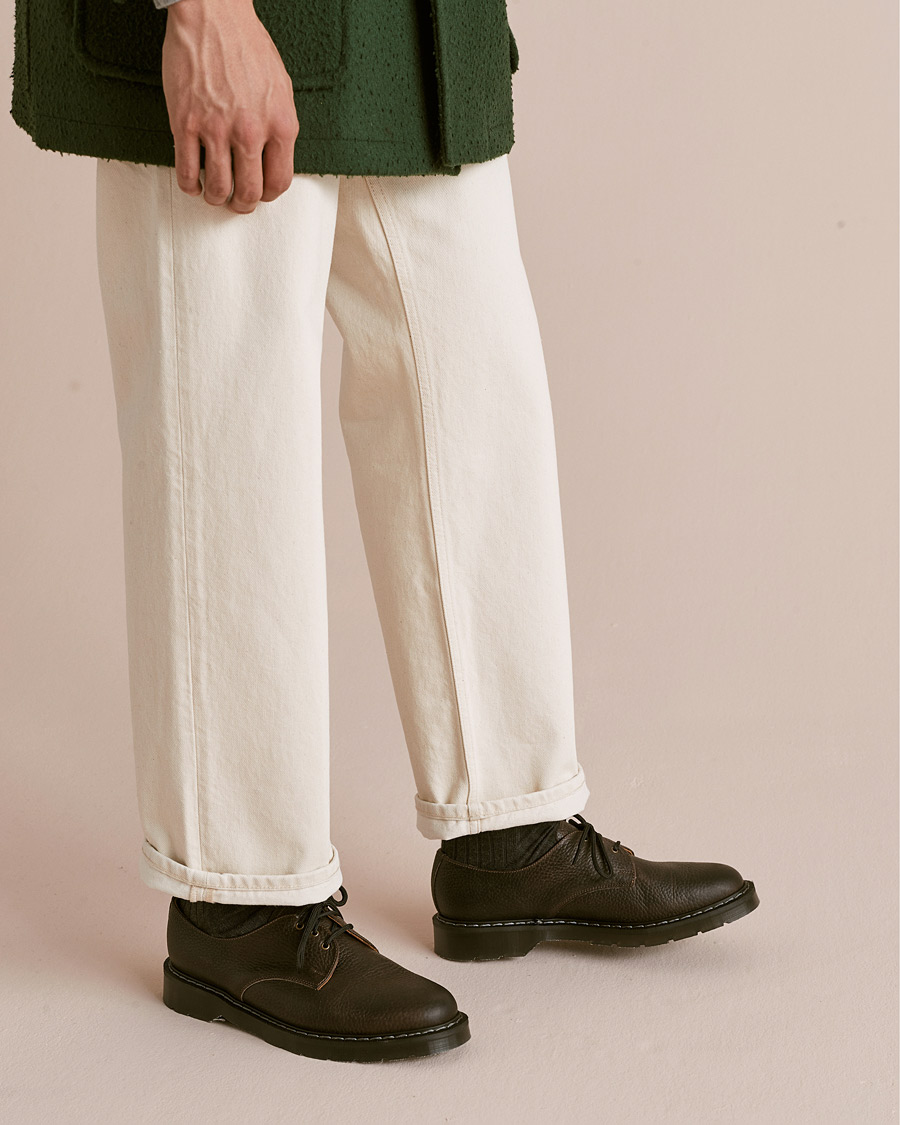 Homme | Solovair 3 Eye Gibson Shoe Dark Brown Grain | Solovair | 3 Eye Gibson Shoe Dark Brown Grain