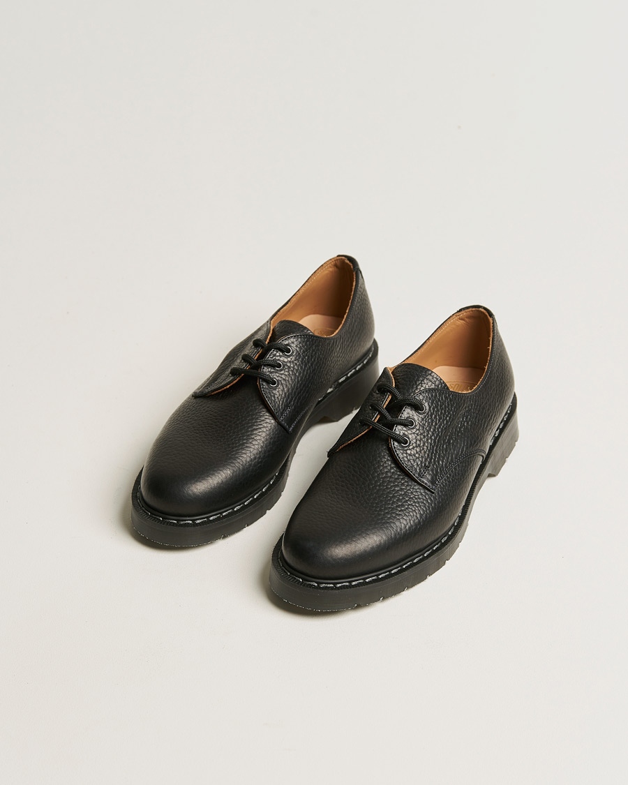 Homme | Solovair 3 Eye Gibson Shoe Black Grain | Solovair | 3 Eye Gibson Shoe Black Grain