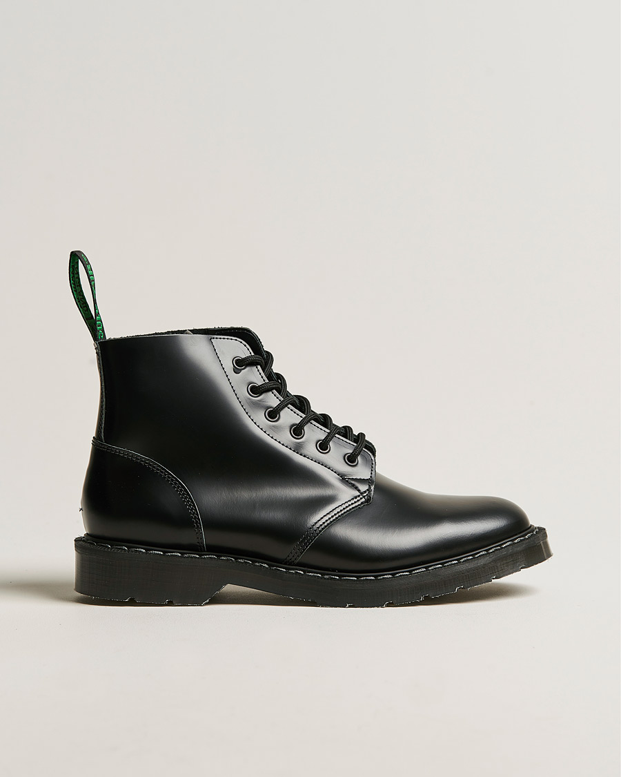 Homme | Bottes | Solovair | 6 Eye Astronaut Boot Black Shine