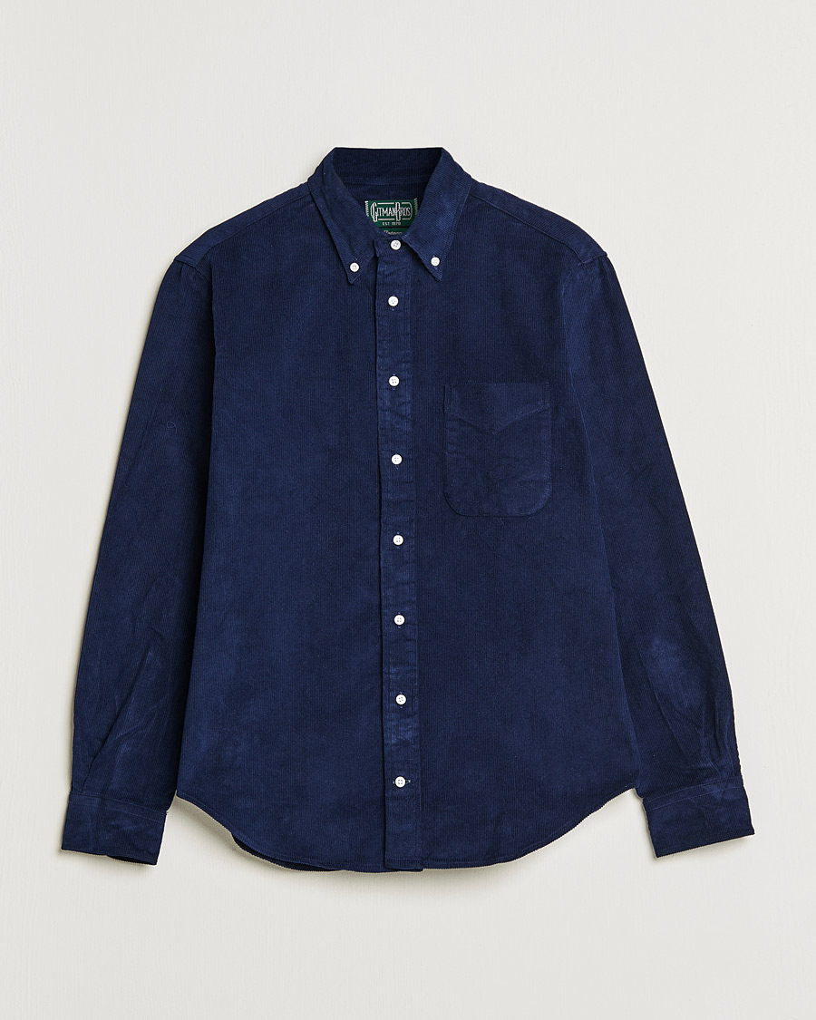 Homme | Chemises | Gitman Vintage | Button Down Heavy Corduroy Shirt Navy