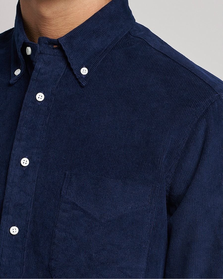 Homme | Chemises | Gitman Vintage | Button Down Heavy Corduroy Shirt Navy