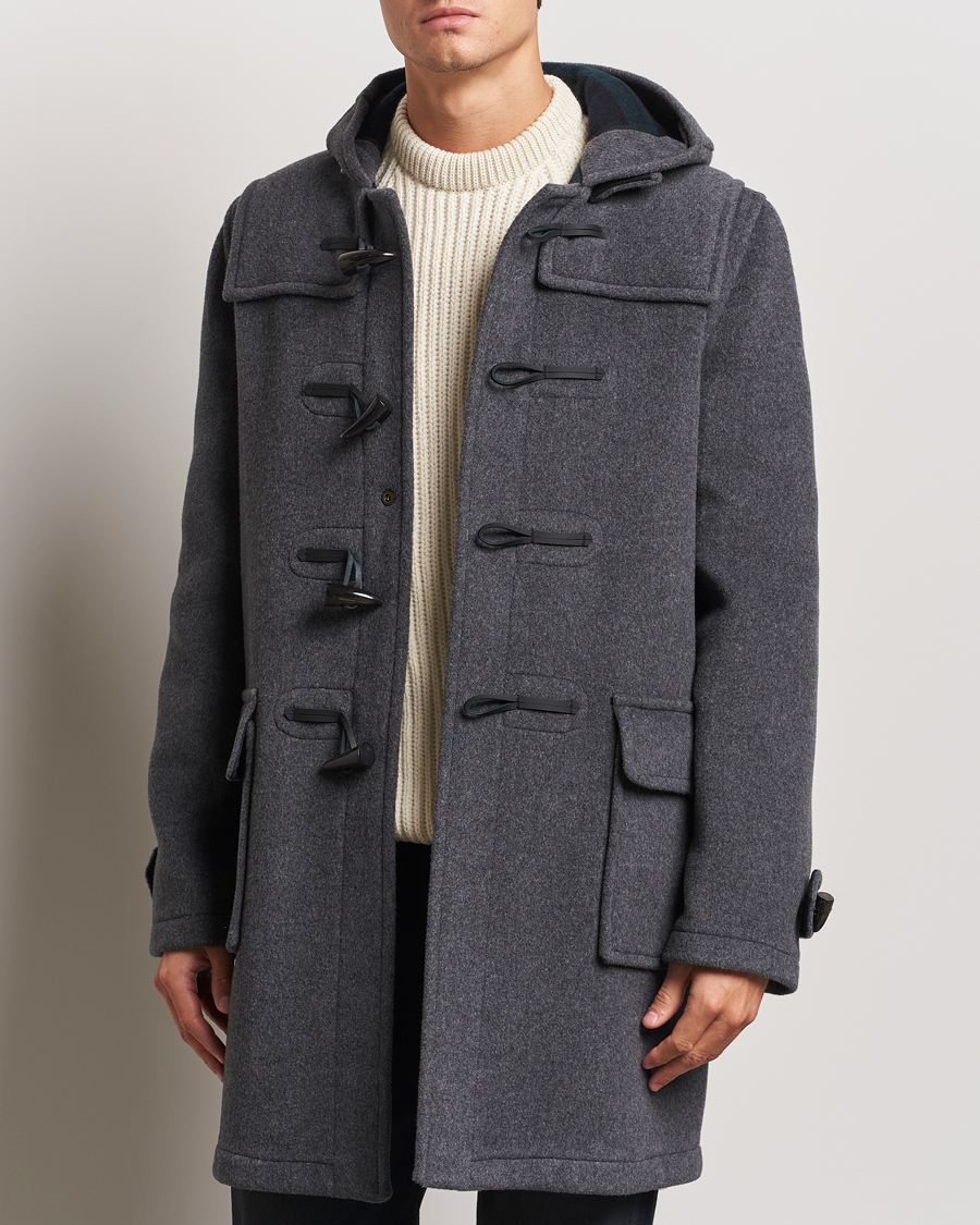 Homme | Manteaux Et Vestes | Gloverall | Morris Duffle Coat Grey/Blackwatch