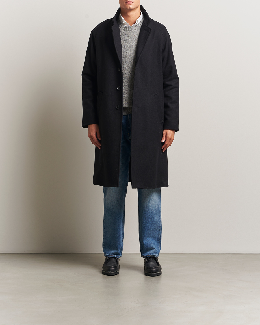 Homme | Manteaux Et Vestes | Gloverall | Chesterfield Wool/Cashmere Refined Coat Black