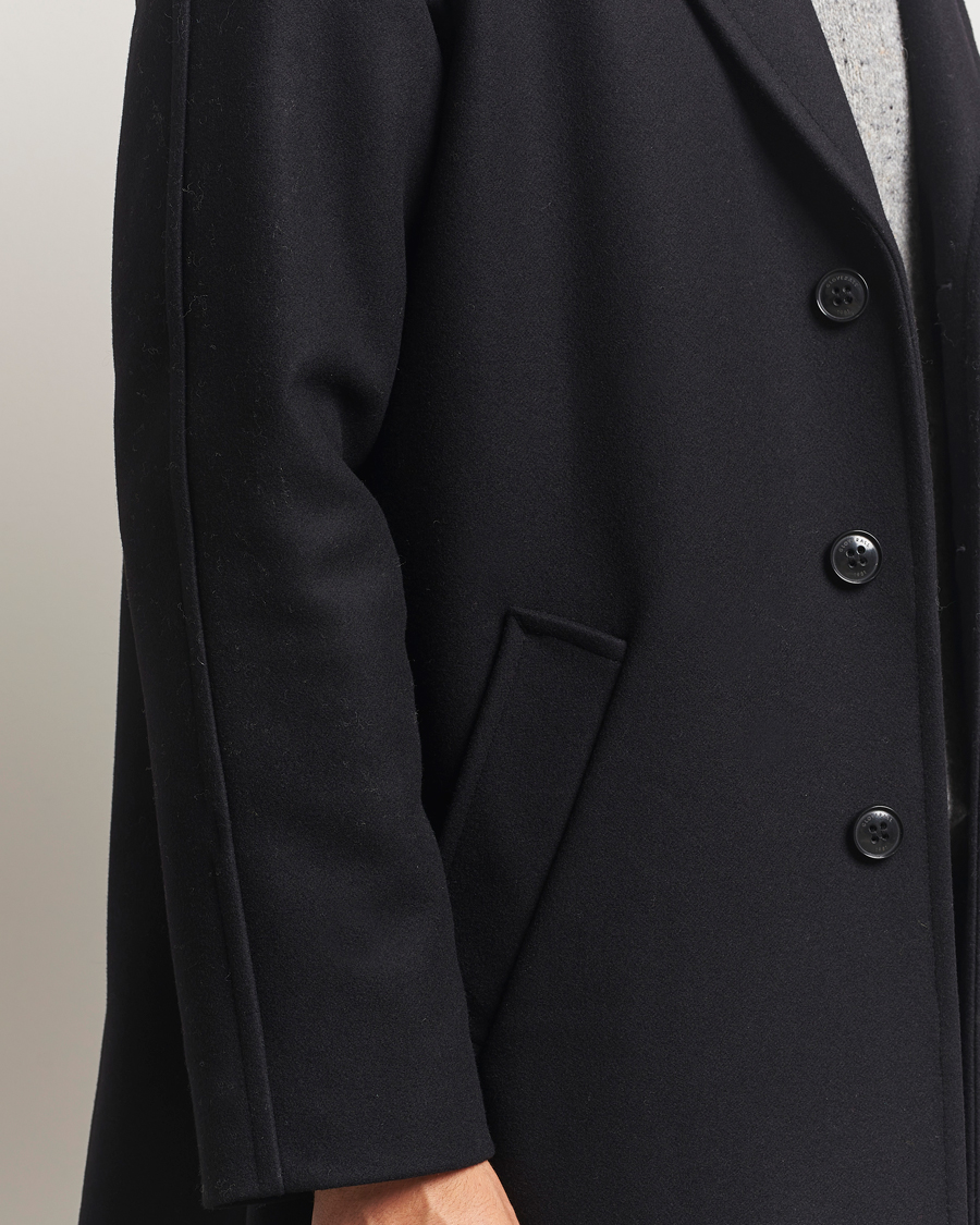 Homme | Manteaux Et Vestes | Gloverall | Chesterfield Wool/Cashmere Refined Coat Black