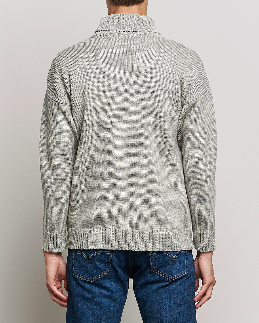 Homme | Pulls Et Tricots | Gloverall | Submariner Chunky Wool Roll Neck Light Grey