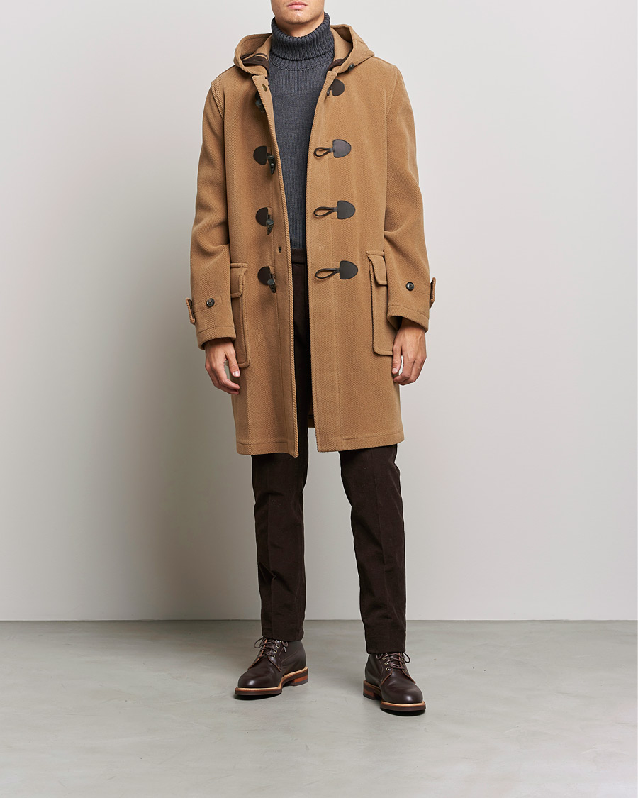 Homme | Manteaux Et Vestes | Gloverall | Edmund Herringbone Wool Duffle Camel