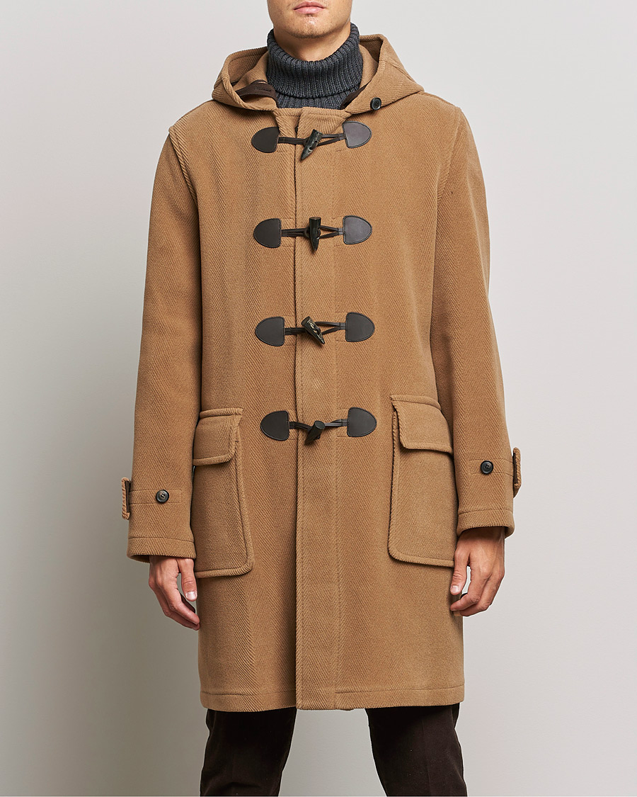 Homme | Manteaux Et Vestes | Gloverall | Edmund Herringbone Wool Duffle Camel