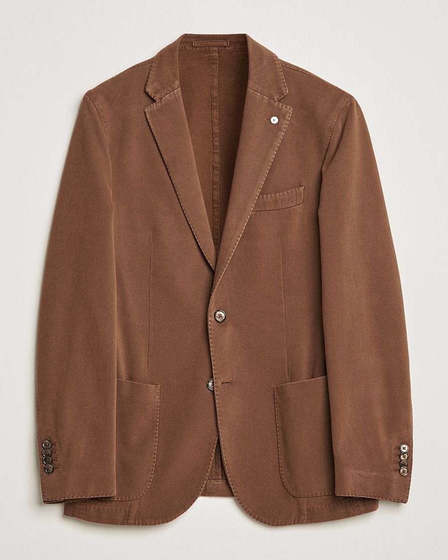 Homme | Blazers | L.B.M. 1911 | Jack Cotton/Cashmere Blazer Brown