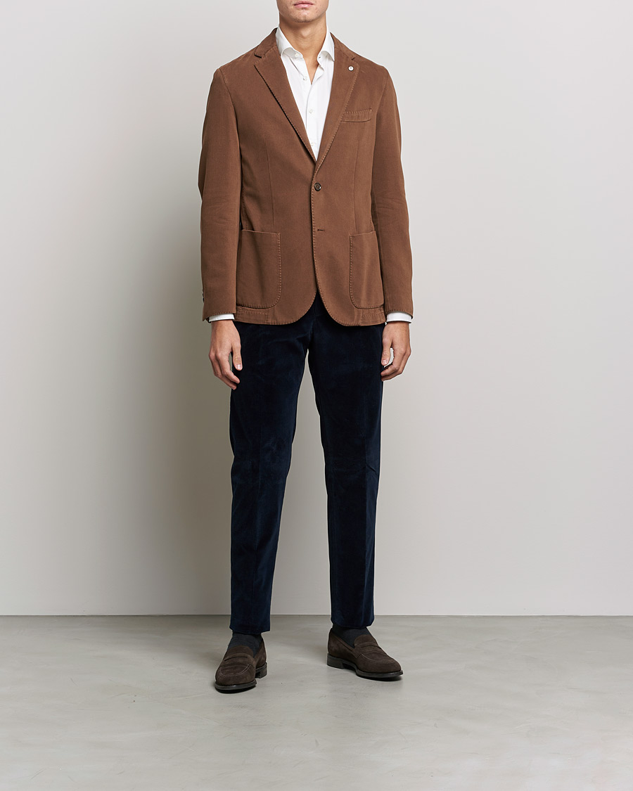 Homme | Blazers | L.B.M. 1911 | Jack Cotton/Cashmere Blazer Brown