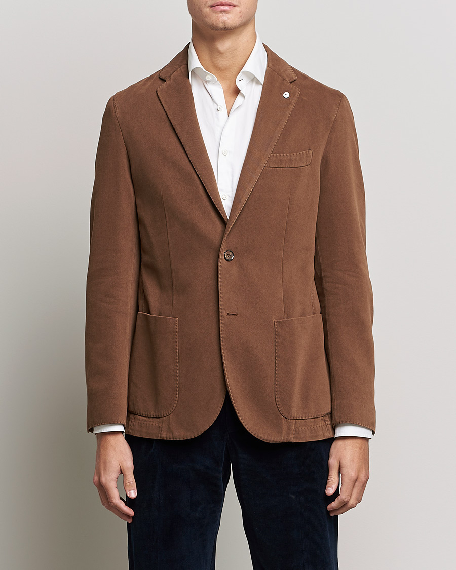 Homme | Blazers | L.B.M. 1911 | Jack Cotton/Cashmere Blazer Brown