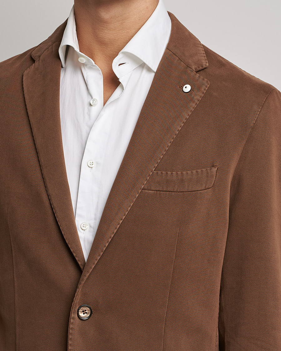 Homme | Blazers | L.B.M. 1911 | Jack Cotton/Cashmere Blazer Brown