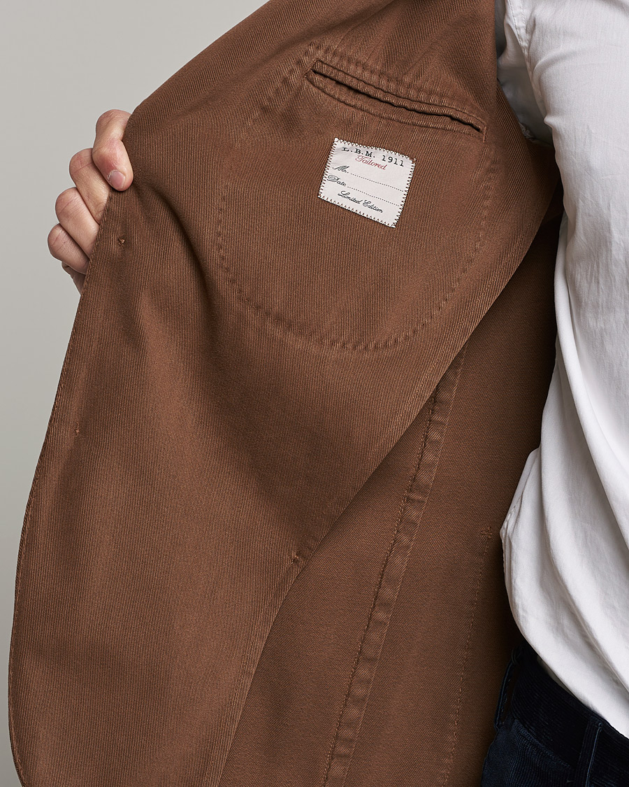 Homme | Blazers | L.B.M. 1911 | Jack Cotton/Cashmere Blazer Brown