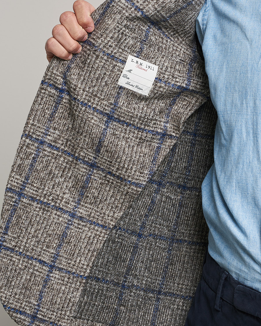 Homme | Blazers | L.B.M. 1911 | Jack Checked Wool Blazer Grey/Blue